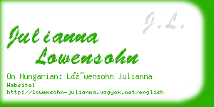 julianna lowensohn business card